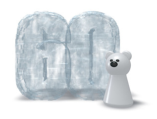 Image showing ice number and polar bear