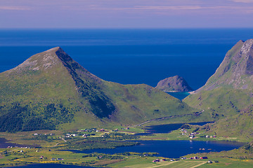 Image showing Lofoten from air