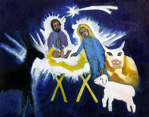 Image showing Nativity scene