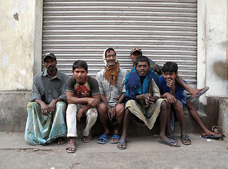 Image showing Streets of Kolkata. People live and work on the streets