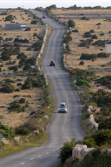 Image showing Asphalt winding road