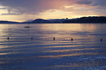 Image showing Sea sunset over Split, Croatia