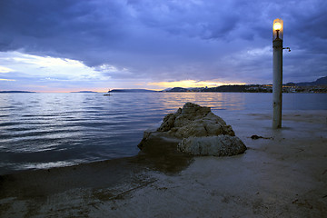 Image showing Sea sunset over Split, Croatia