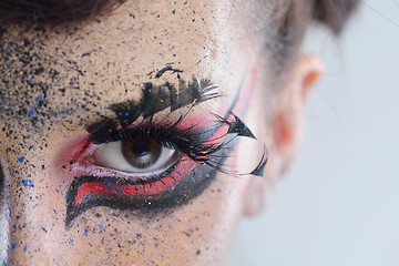 Image showing Beautiful Woman with  Luxury Makeup