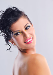 Image showing Beautiful Woman with  Luxury Makeup