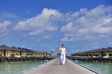 Image showing happy woman enjoy  summer time