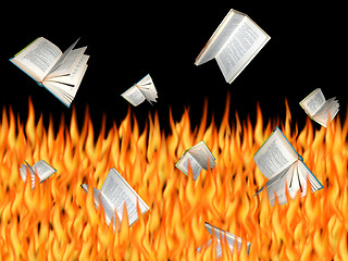Image showing Burning Books