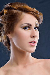 Image showing Beautiful Woman with  Luxury Makeup