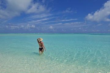 Image showing happy woman enjoy  summer time