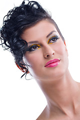 Image showing Beautiful Woman with  Luxury Makeup