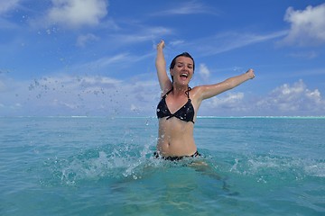 Image showing happy woman enjoy  summer time