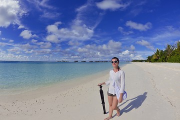 Image showing happy woman enjoy  summer time