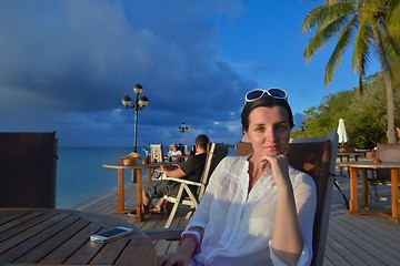 Image showing happy woman enjoy  summer time