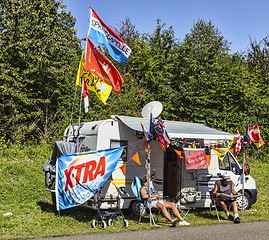 Image showing Fans of Le Tour de France