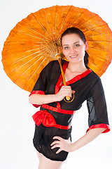 Image showing beautiful woman in japanese kimono
