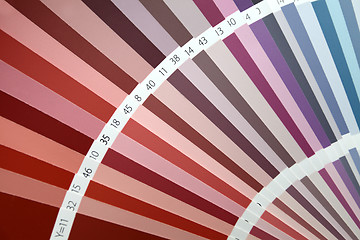 Image showing Pantone color palette catalogue in close up