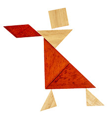 Image showing tangram dancer or waitress