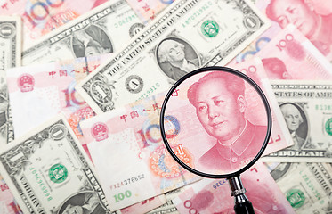 Image showing Focus on Chinese currency