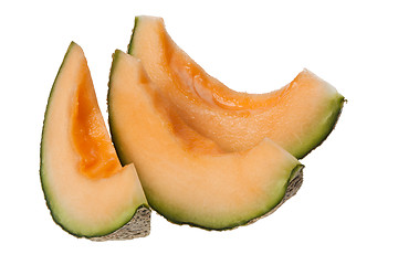 Image showing Slices of rockmelon