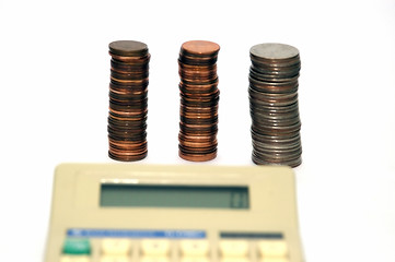 Image showing Piles of coins