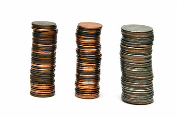 Image showing Piles of coins