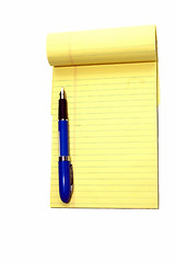 Image showing Notepad and pen