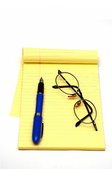 Image showing Notepad and pen