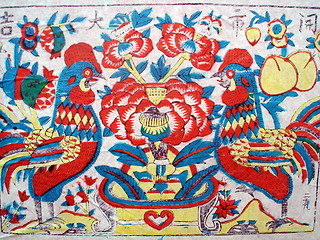 Image showing Chinese mural - EDITORIAL ONLY