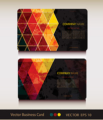 Image showing Set of abstract geometric business card