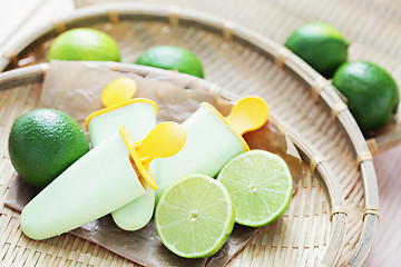 Image showing lime ice-cream