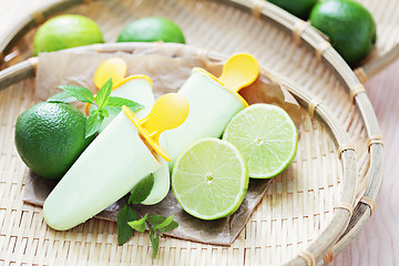 Image showing lime ice-cream