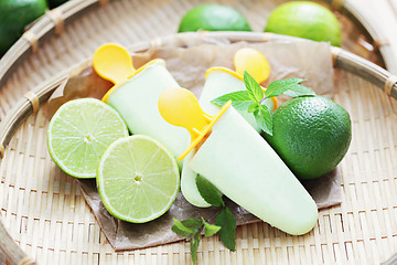 Image showing lime ice-cream