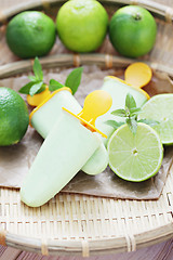 Image showing lime ice-cream