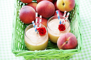 Image showing peach smoothie 