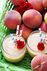 Image showing peach smoothie 