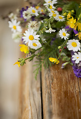 Image showing beautiful bouquet of bright  wildflowers