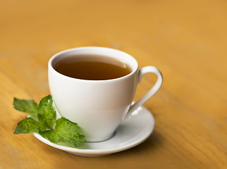 Image showing cup of aromatic tea
