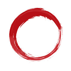 Image showing painted red circle