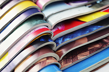 Image showing stack of magazines