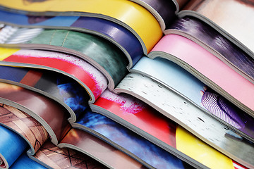 Image showing stack of magazines