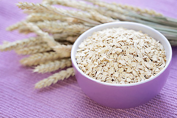 Image showing bowl of oats