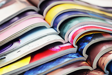 Image showing stack of magazines