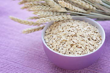 Image showing bowl of oats