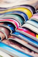 Image showing stack of magazines