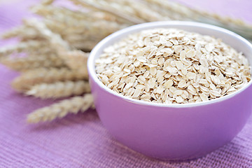 Image showing bowl of oats