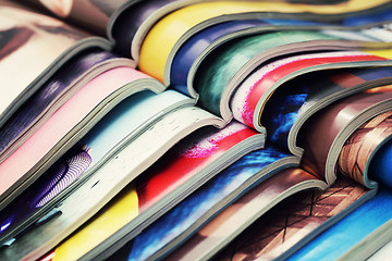 Image showing stack of magazines