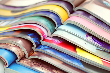 Image showing stack of magazines