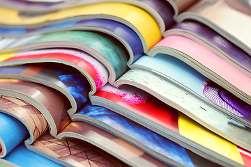 Image showing stack of magazines