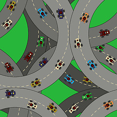 Image showing Kart racing pattern