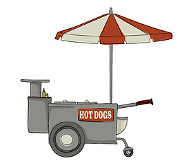 Image showing Hot dog stand